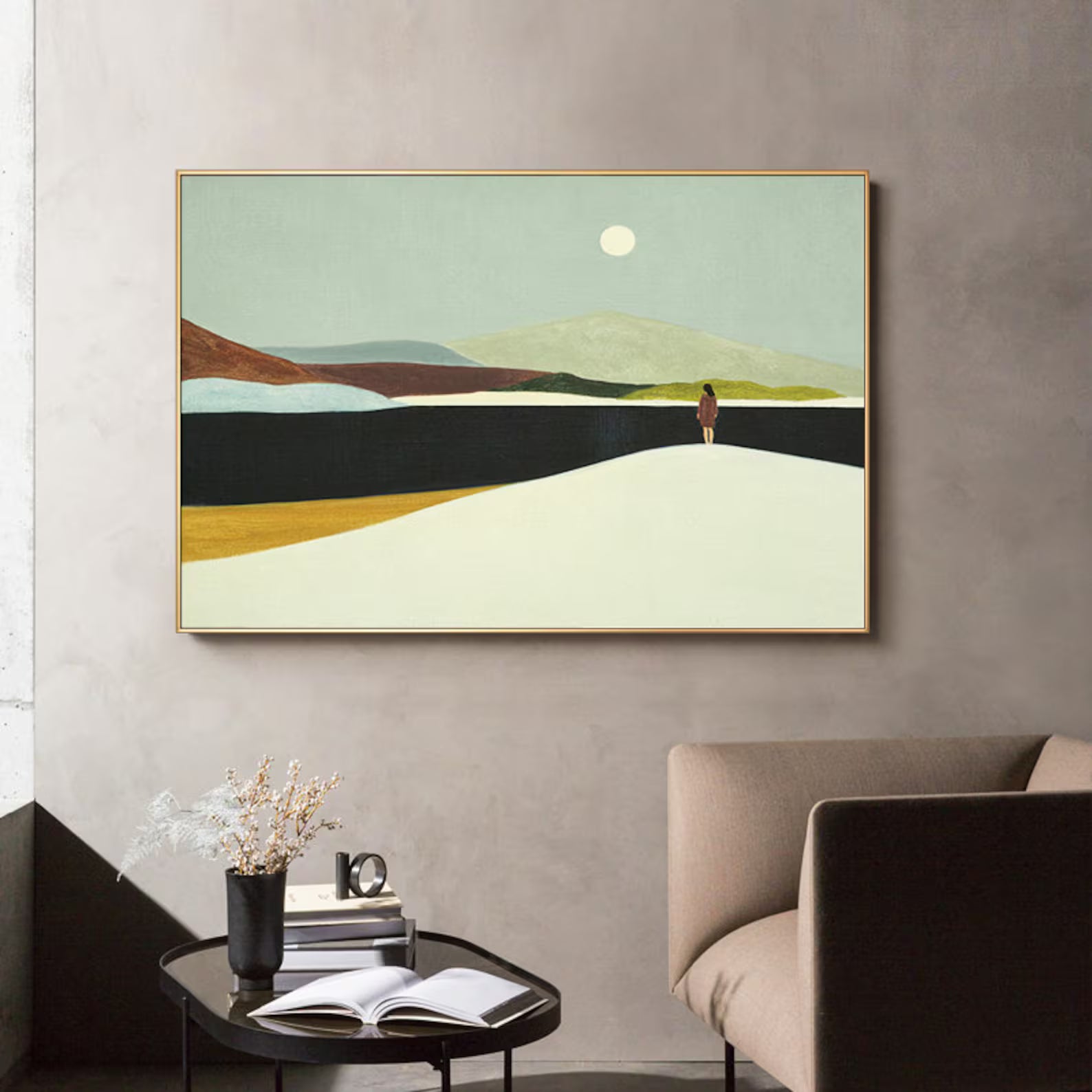 Minimalist Landscape Oil Painting  #WA129