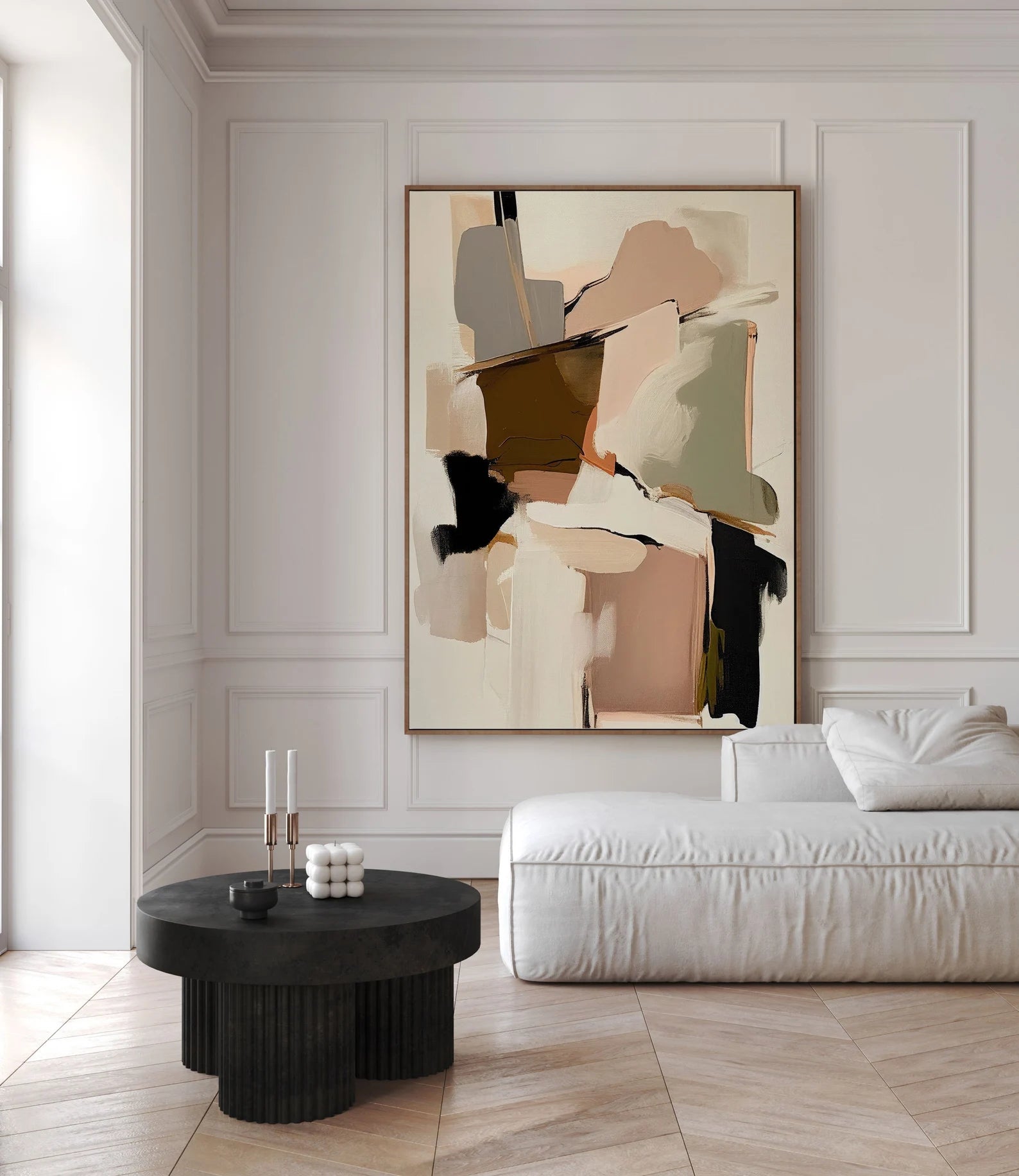 Minimalist Earth Tone Abstract Wall Art#WA135