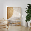 Minimalist Beige Gold Canvas Art#WA136