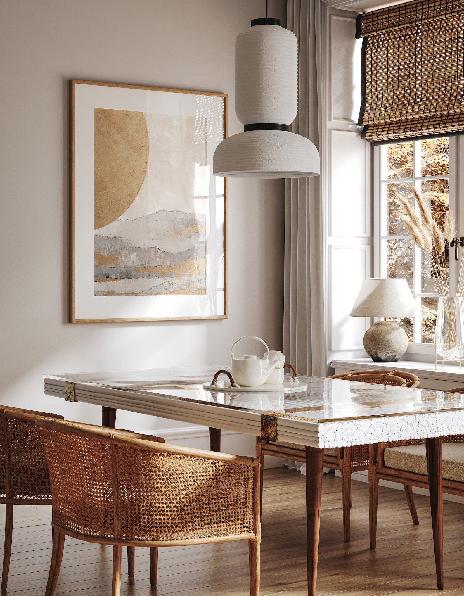 Minimalist Beige Gold Canvas Art#WA136