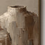 Taupe Hand-Painted Still Life Painting, Two Rounded Vessels #769L8UL2