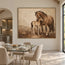 Brown Cream Hand-Painted Horse Painting, Horse and Foal #367ZZN97