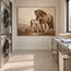Brown Cream Hand-Painted Horse Painting, Horse and Foal #367ZZN97
