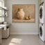 Beige Hand-Painted Still Life Painting, Pitcher and Two Pears #UAW3TAJ8