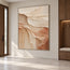 Cream & Clay Hand-Painted 3D Textured Oil Painting, Cascading Abstract Wall Art #GHHL1TE5