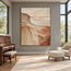 Cream & Clay Hand-Painted 3D Textured Oil Painting, Cascading Abstract Wall Art #GHHL1TE5