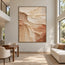 Cream & Clay Hand-Painted 3D Textured Oil Painting, Cascading Abstract Wall Art #GHHL1TE5