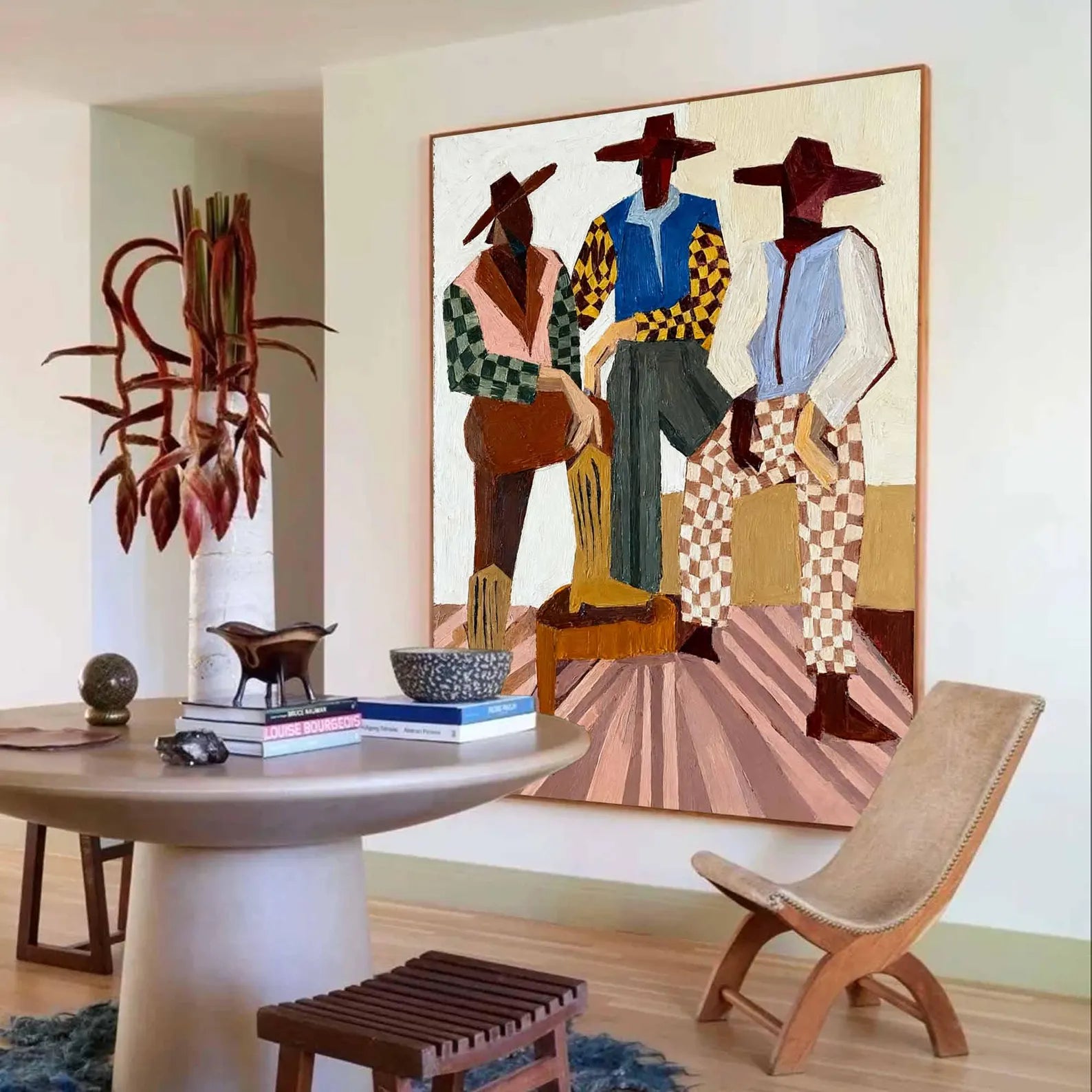 Abstract Cowboy Trio Art #CB3
