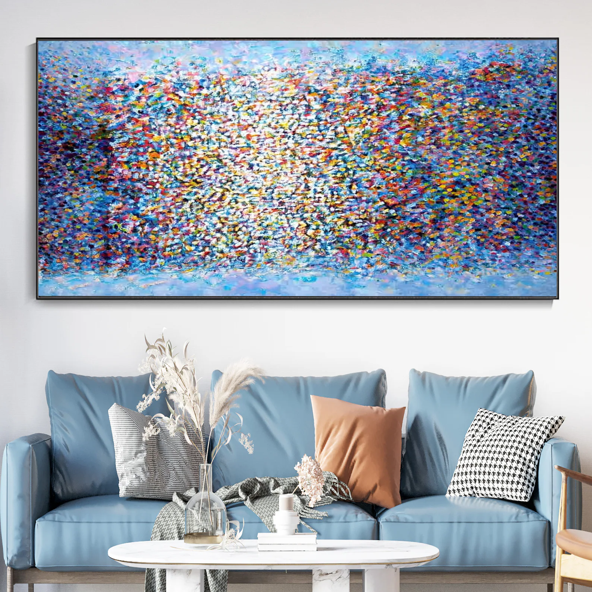 Colorful Abstract Canvas Art #WA299