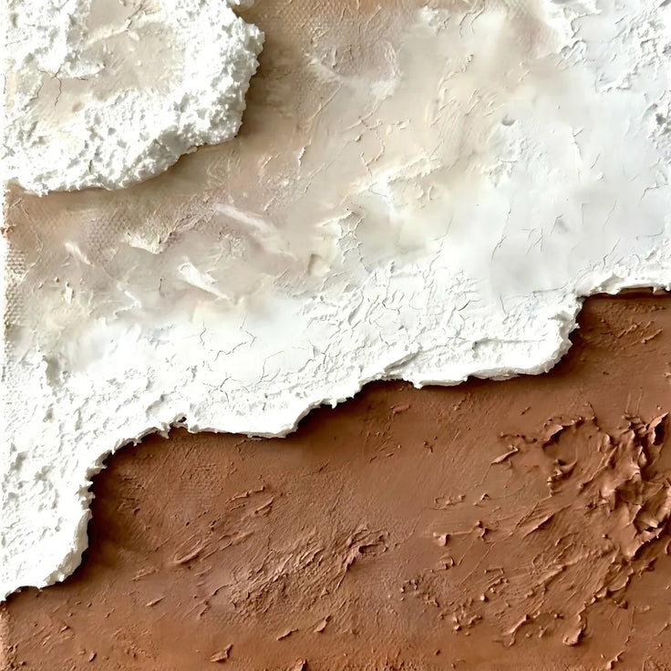 Quiet Tides — Neutral Textured Wall Art, Beige & Brown Wabi Sabi Abstract Painting #PIQ0U4IN