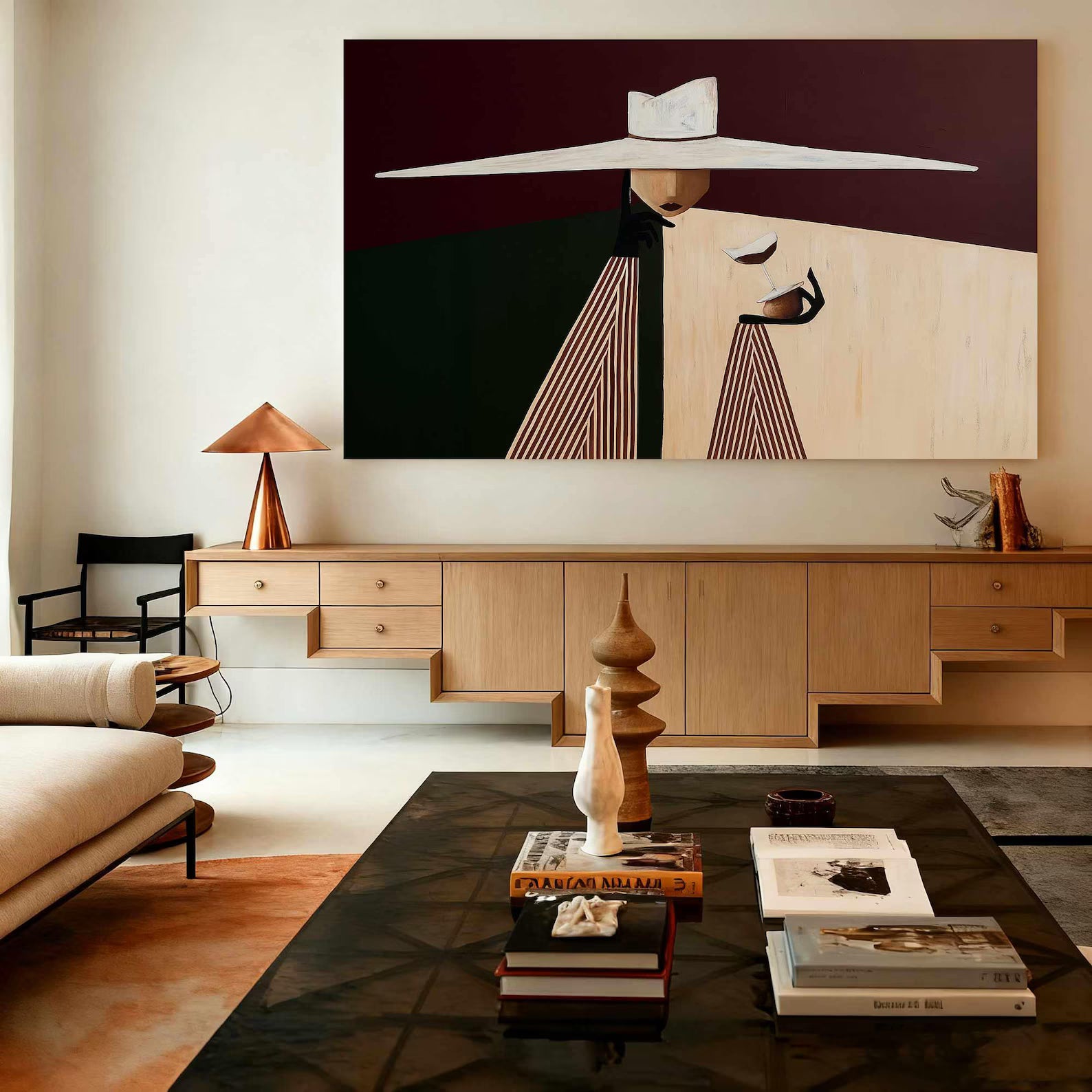 Minimalist Chic Woman Painting #AB129