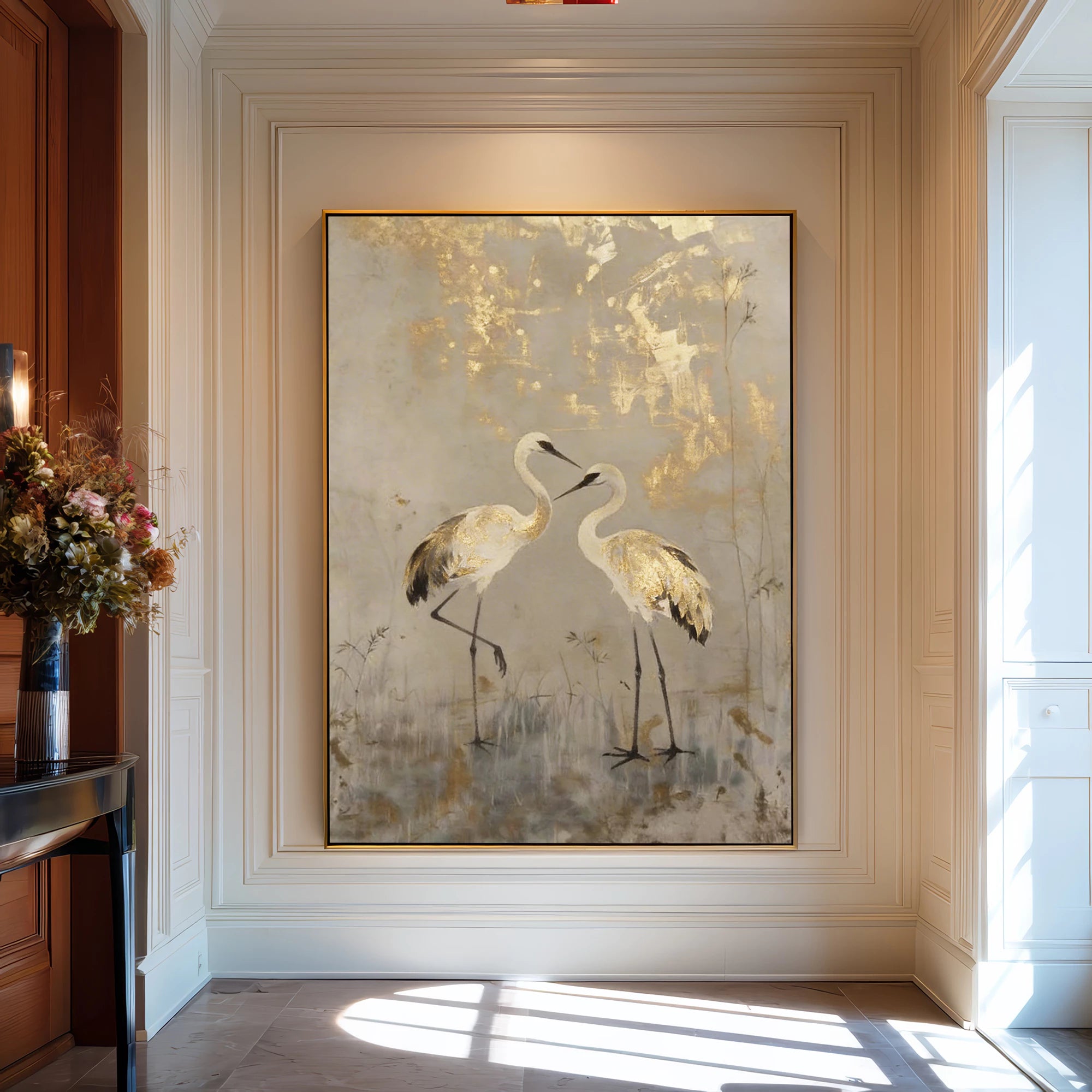 Minimalist Light Luxury Bird Art Oil Painting #AM130