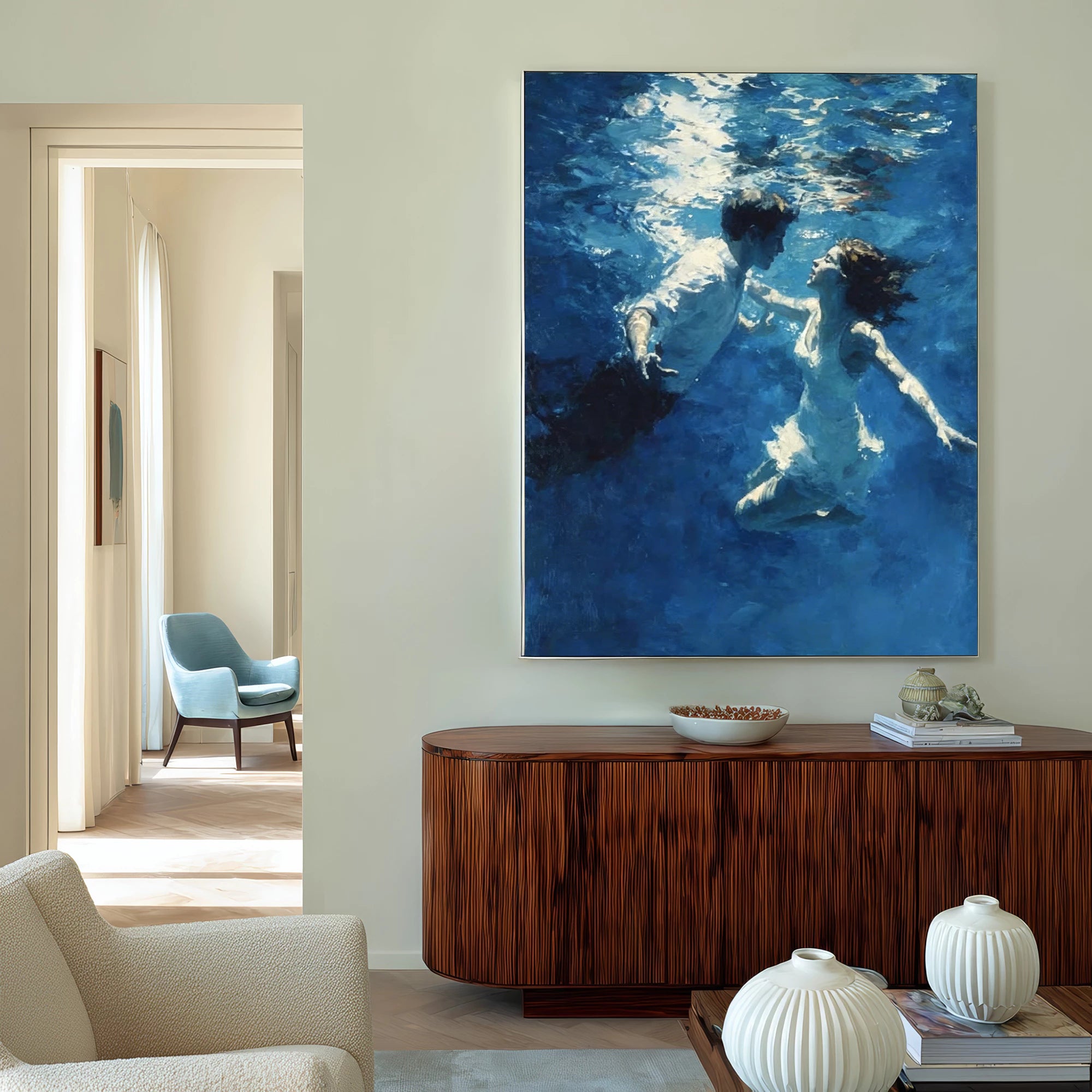 Underwater Couple Oil Painting #AB37