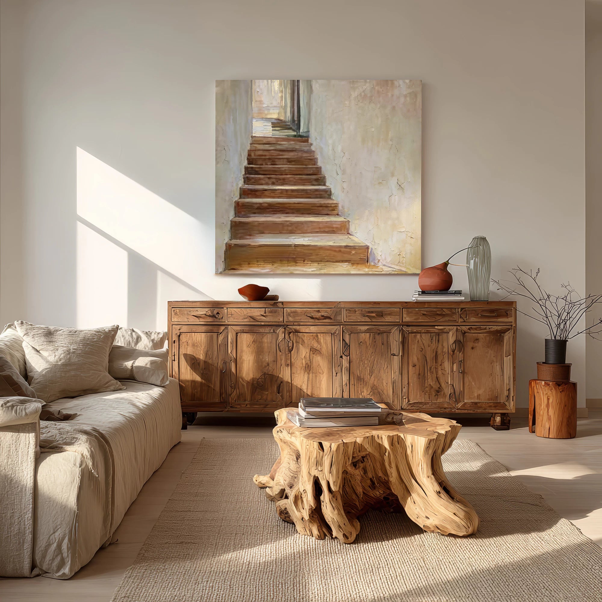 Wabi-Sabi Vintage Stairway Wall Art #WA98