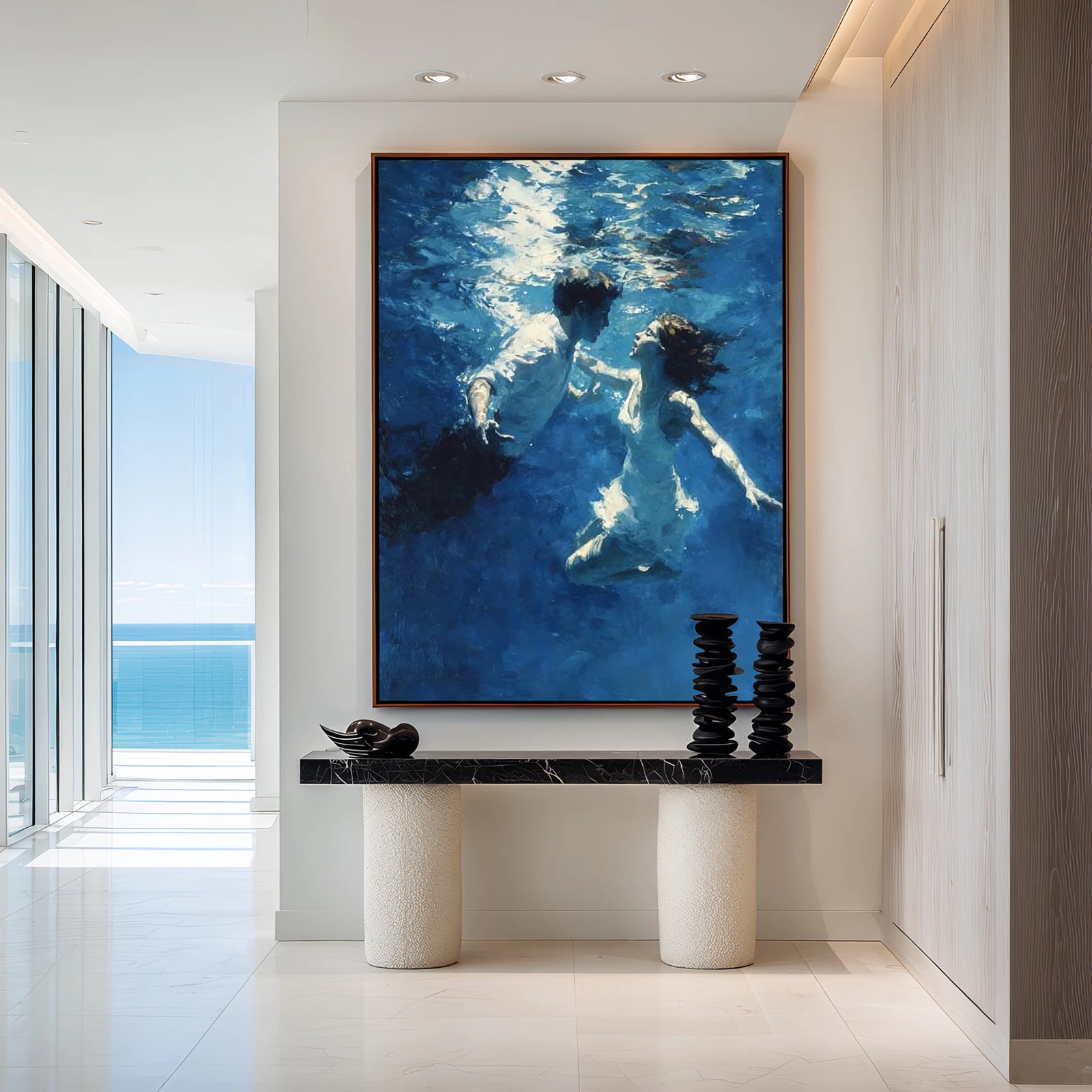 Underwater Couple Oil Painting #AB37