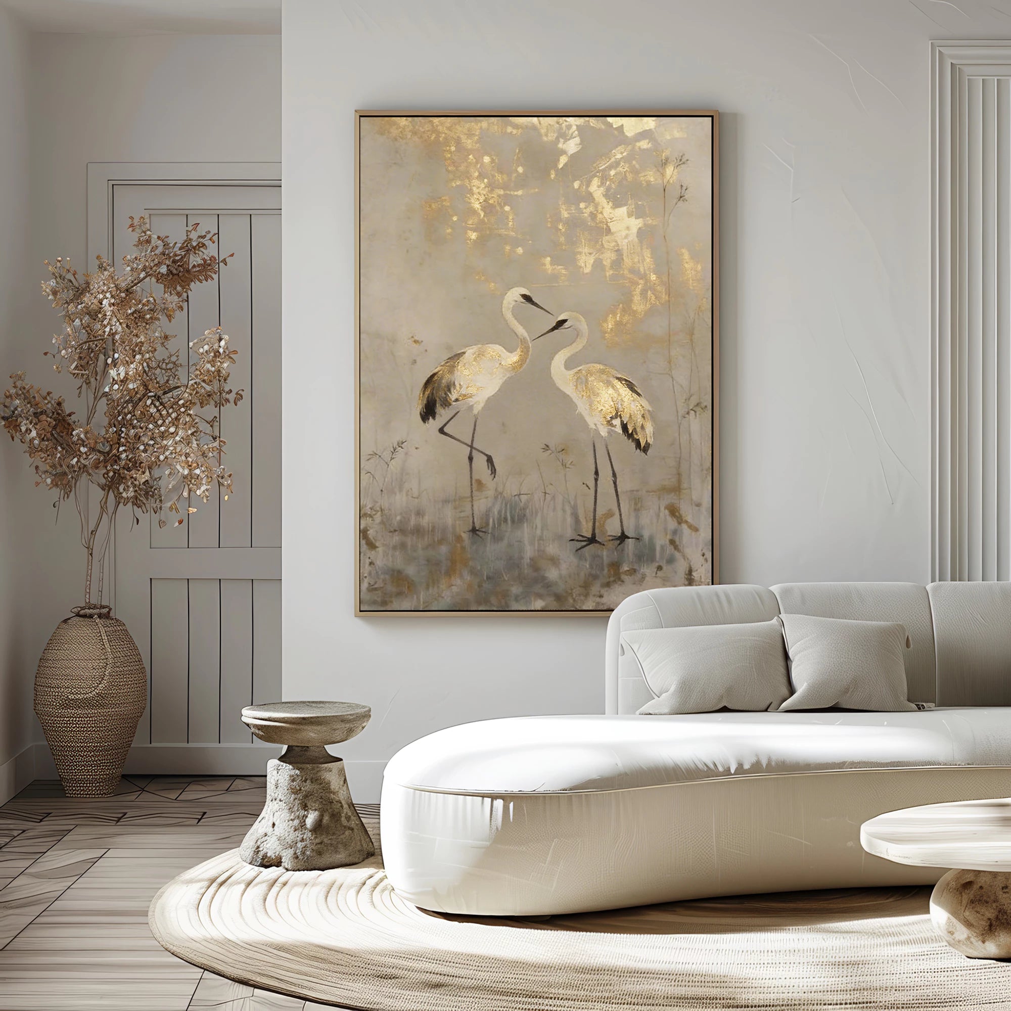 Minimalist Light Luxury Bird Art Oil Painting #AM130