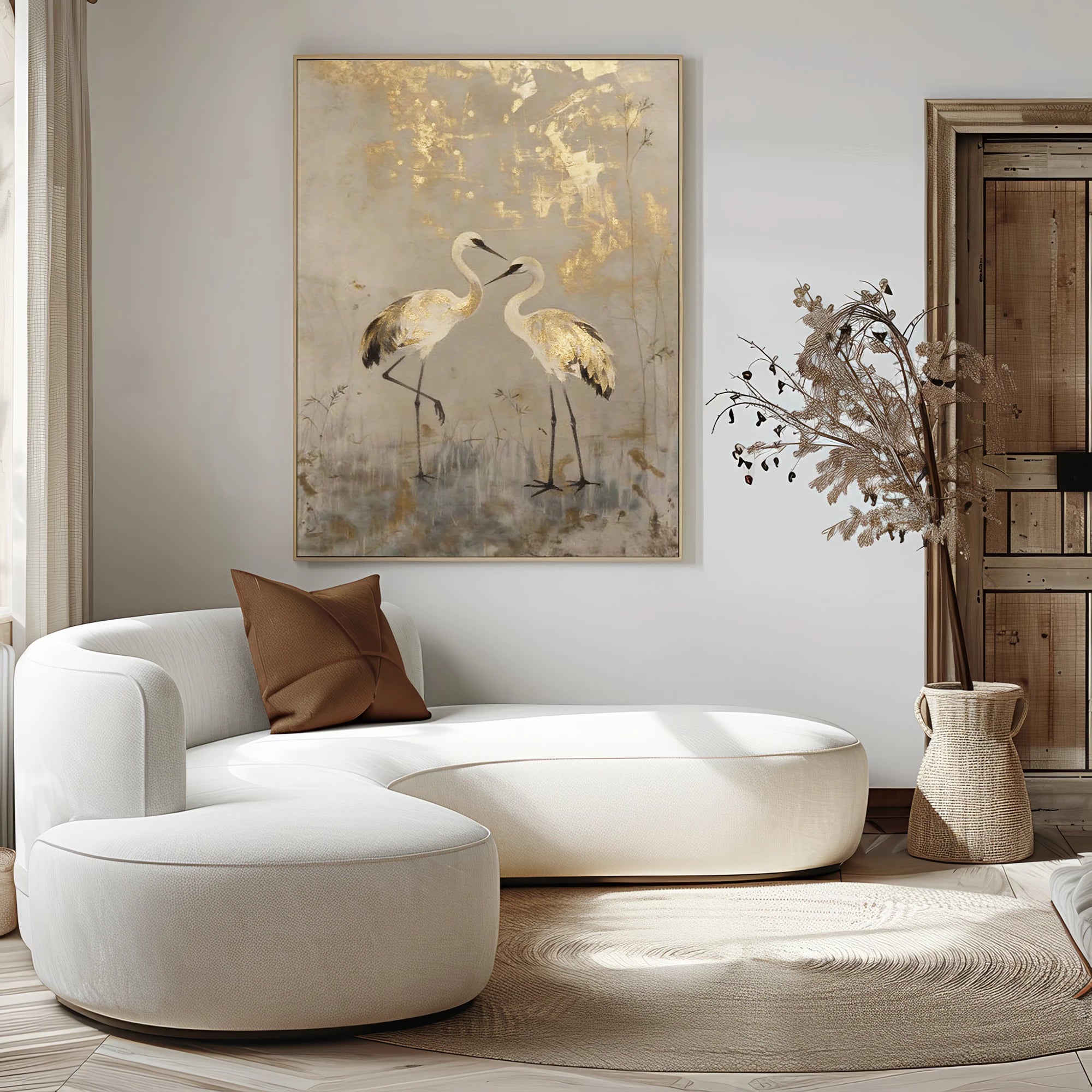 Minimalist Light Luxury Bird Art Oil Painting #AM130