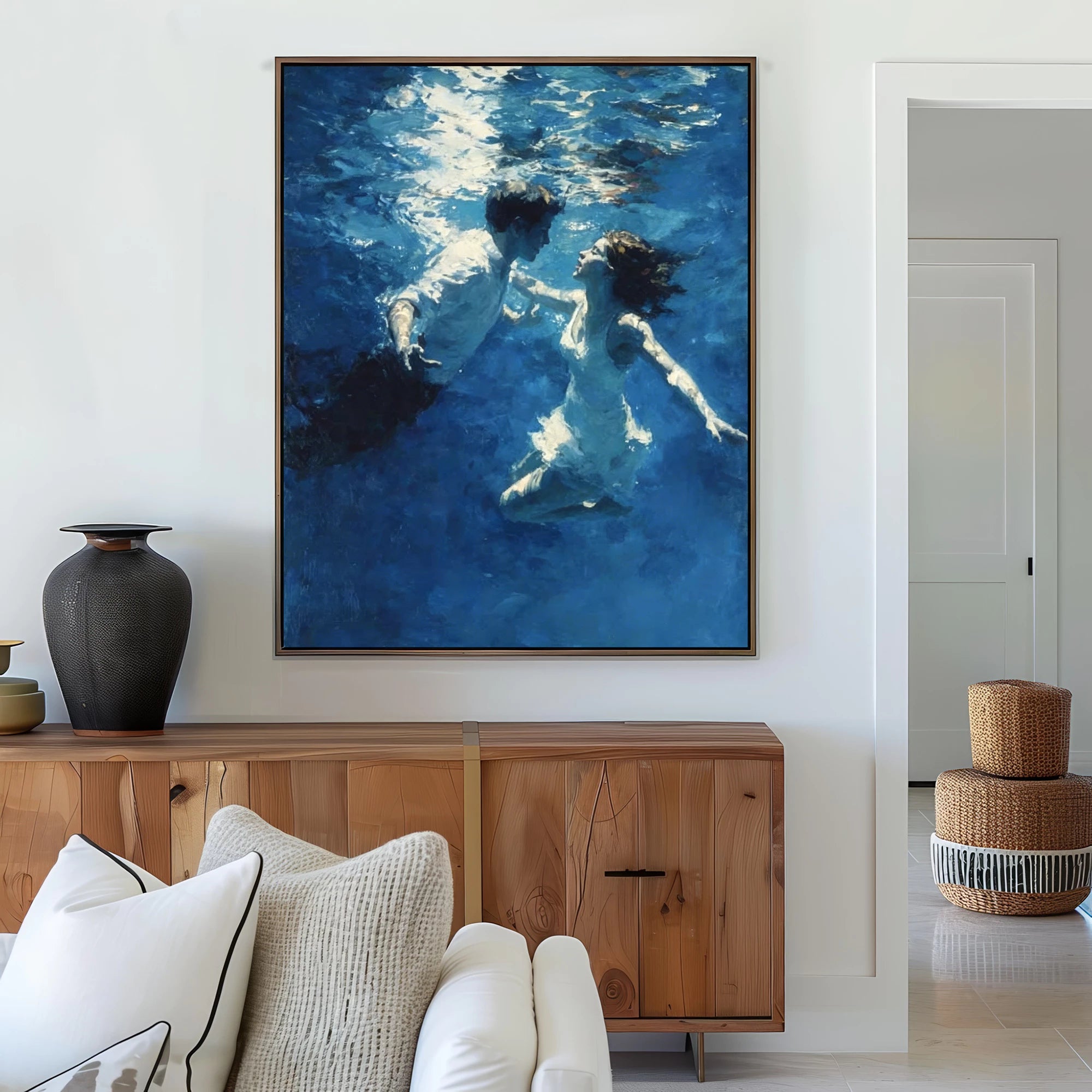 Underwater Couple Oil Painting #AB37