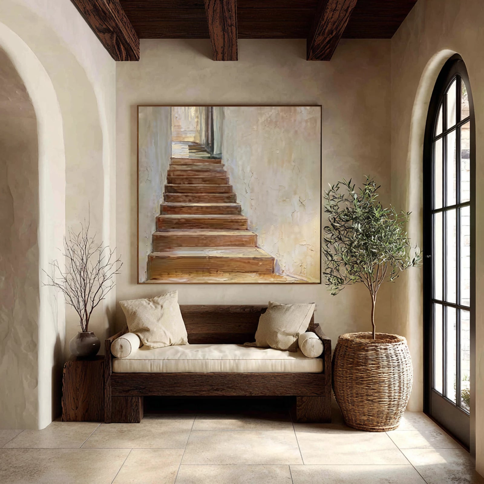 Wabi-Sabi Vintage Stairway Wall Art #WA98