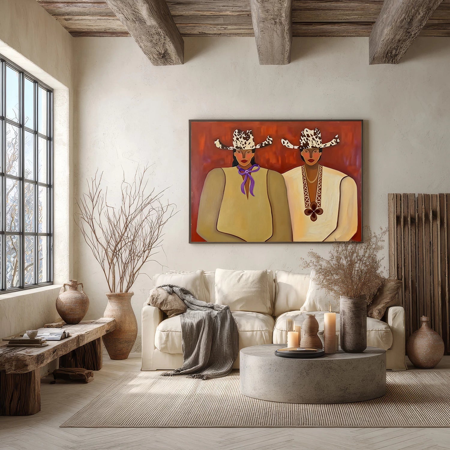 Cowgirls Portrait Art Print #AB613