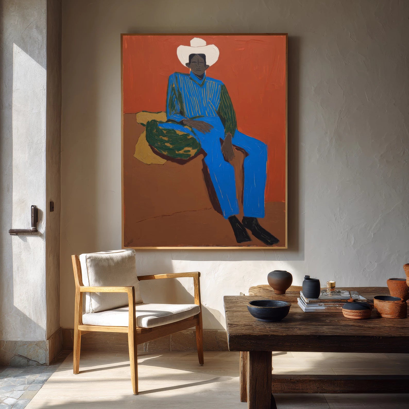 Modern Western Cowboy Art Minimalist Wall Decor #AB547