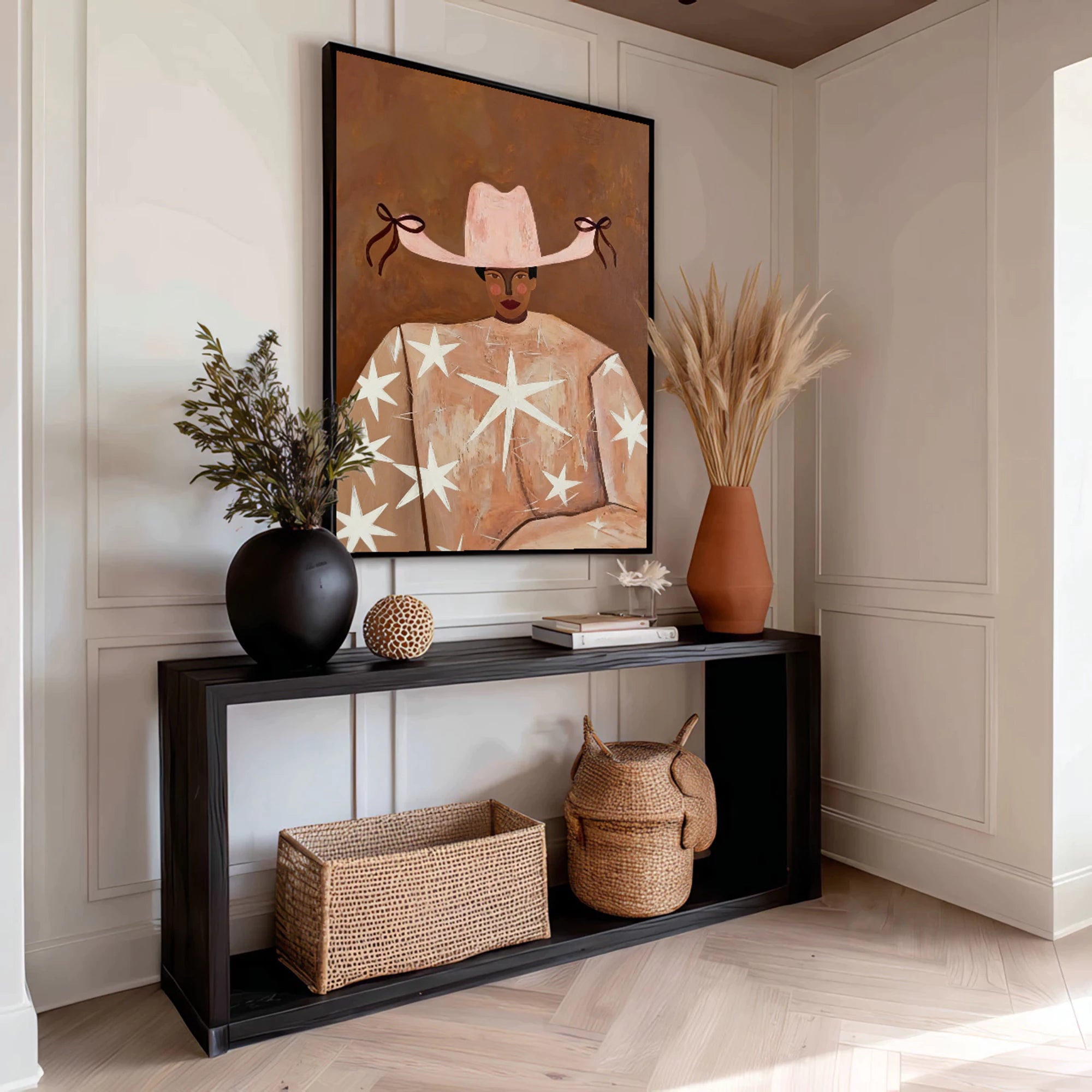 Abstract Star Cowgirl Painting #AB568