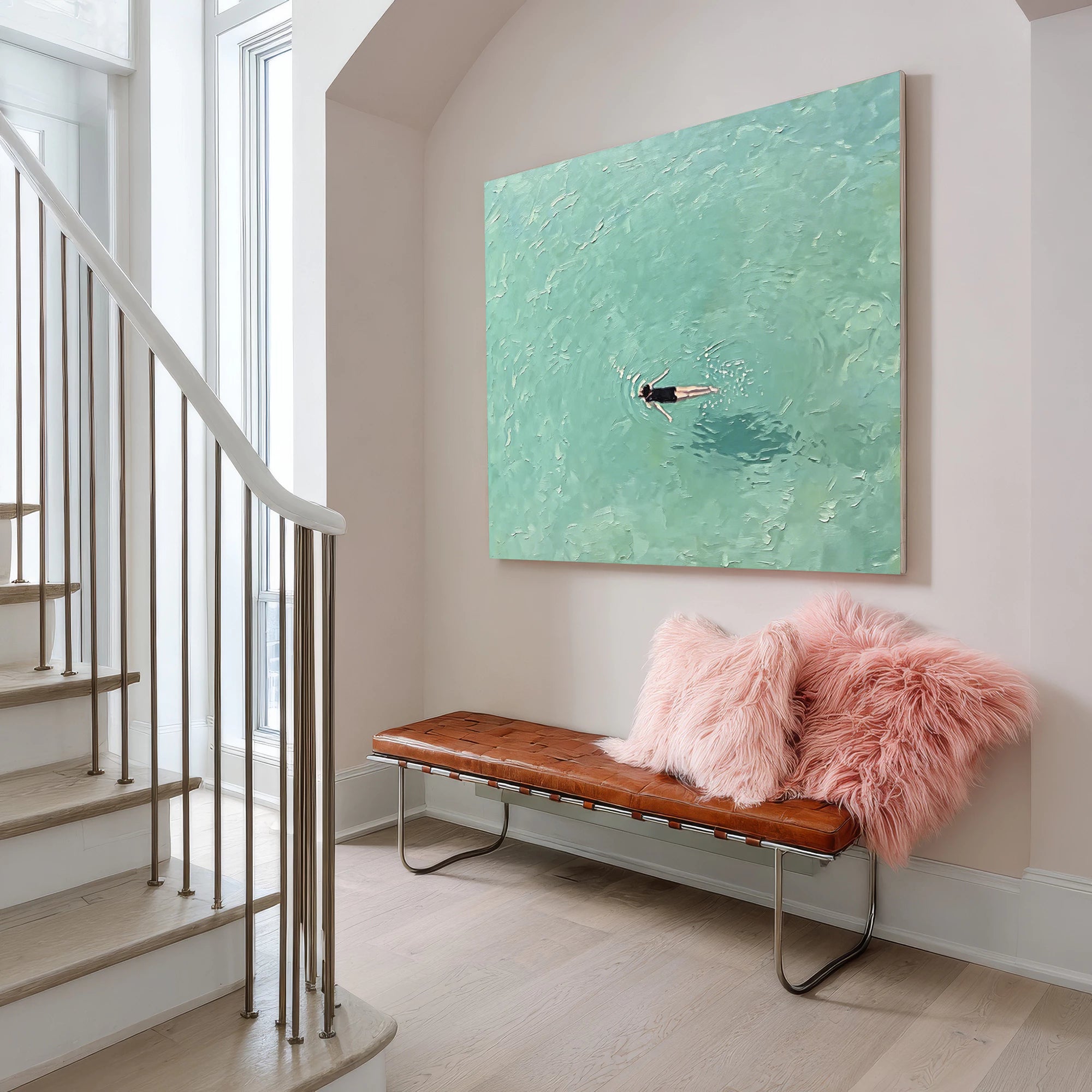 Minimalist Summer Swimming Wall Art #SK45