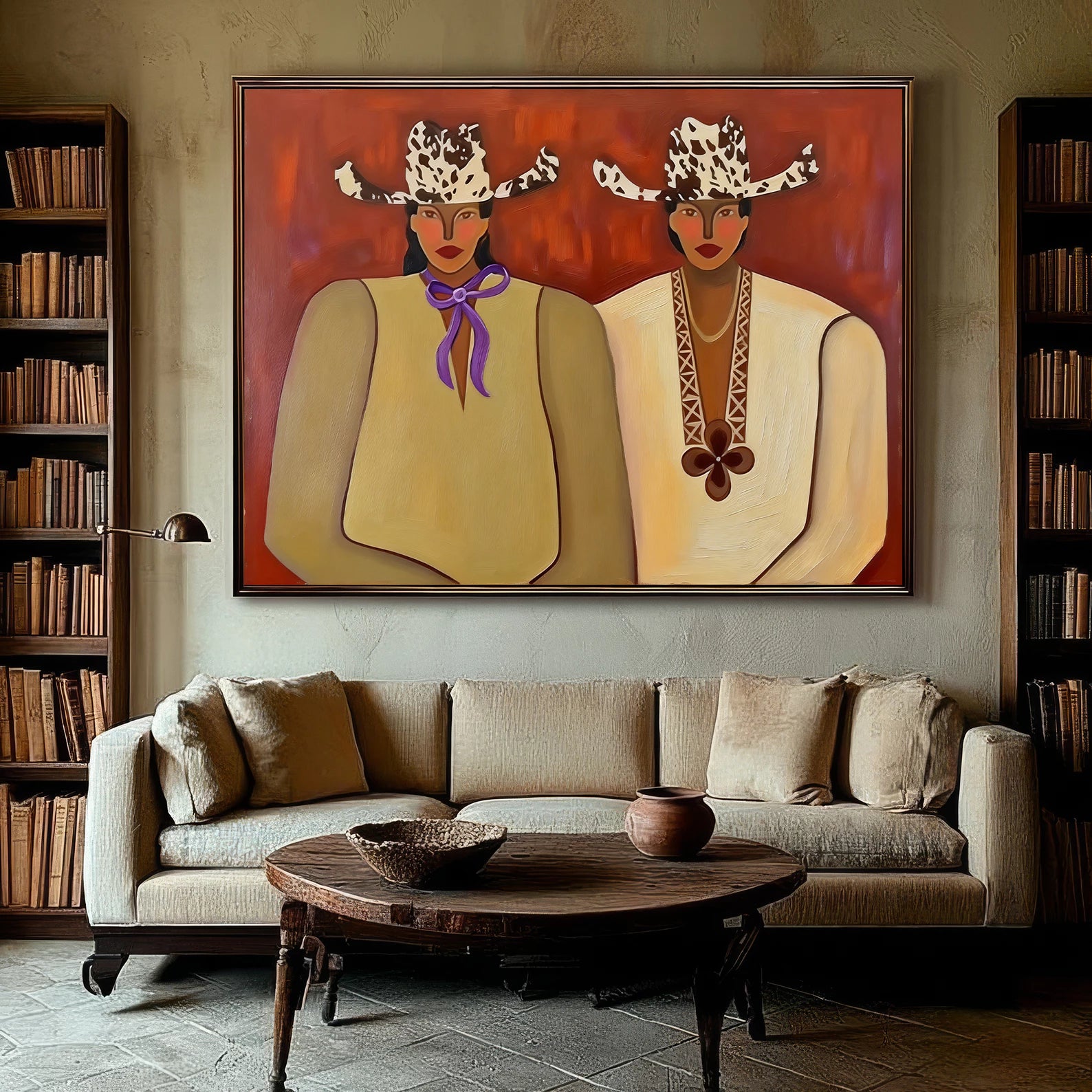 Cowgirls Portrait Art Print #AB613