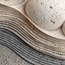 Warm Neutral Textured Wall Art for Living Room, Layered Abstract Waves and Spheres #H7OMN2PB