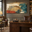 Teal and Rust Textured Abstract Wall Art for Living Room, Modern Organic Statement Painting #369DGNS0