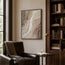 Warm Taupe and Ivory Textured Abstract Wall Art for Living Room #EF60LR2B