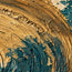 Teal and Rust Textured Abstract Wall Art for Living Room, Modern Organic Statement Painting #369DGNS0