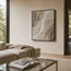Warm Taupe and Ivory Textured Abstract Wall Art for Living Room #EF60LR2B