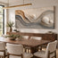 Warm Neutral Textured Wall Art for Living Room, Layered Abstract Waves and Spheres #H7OMN2PB