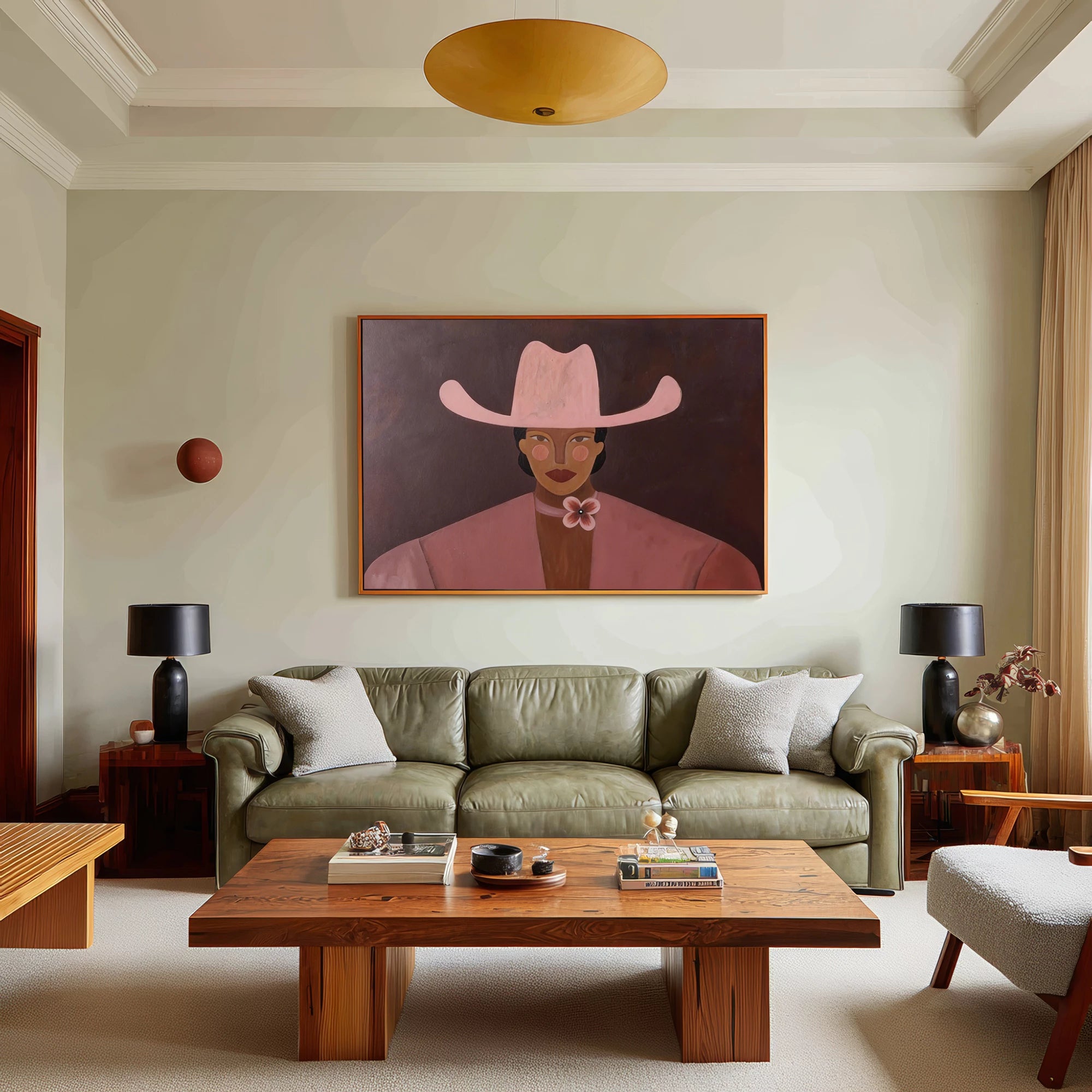 Pink Cowgirl Art Print #AB627