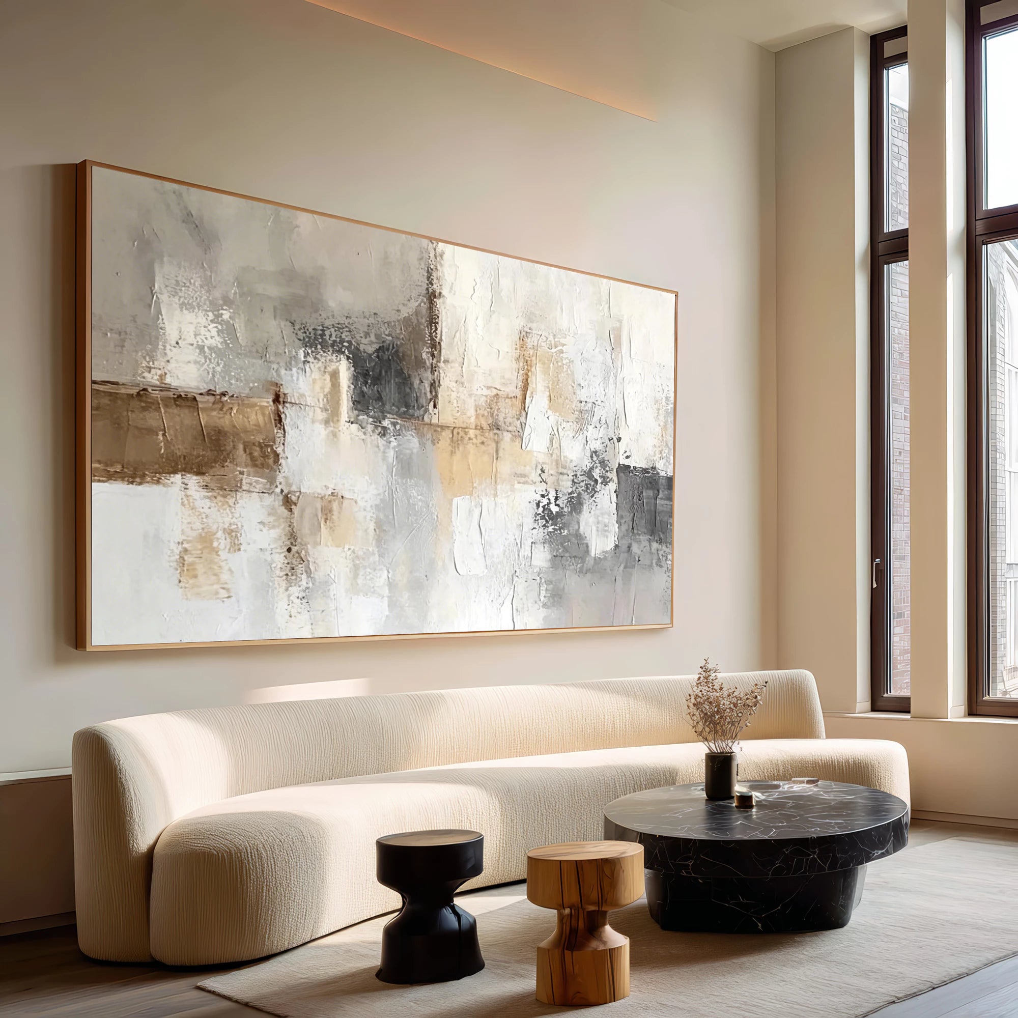 Wabi-Sabi Minimalist Abstract Oil Painting #WA71