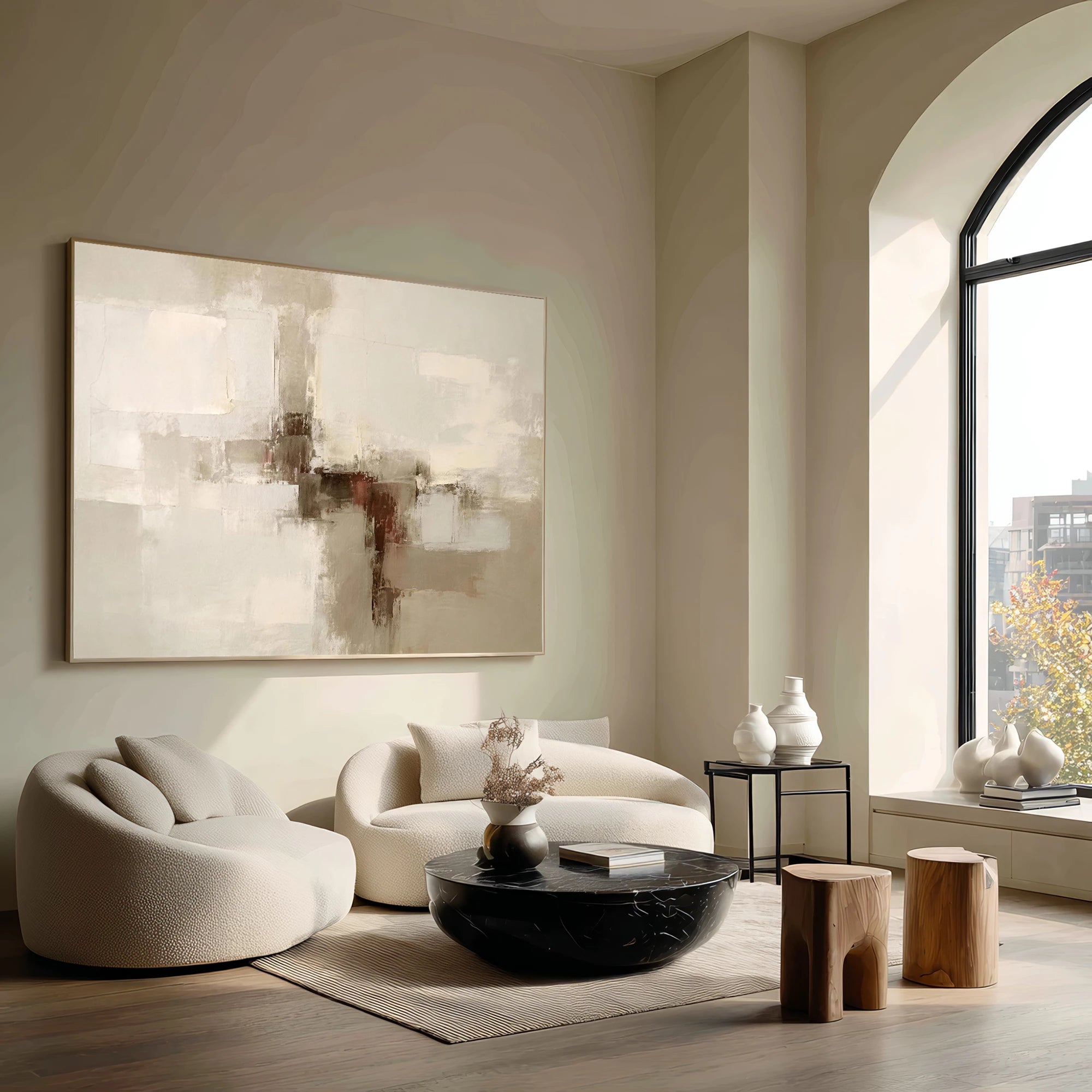 Wabi-Sabi Neutral Abstract Wall Art #WA62