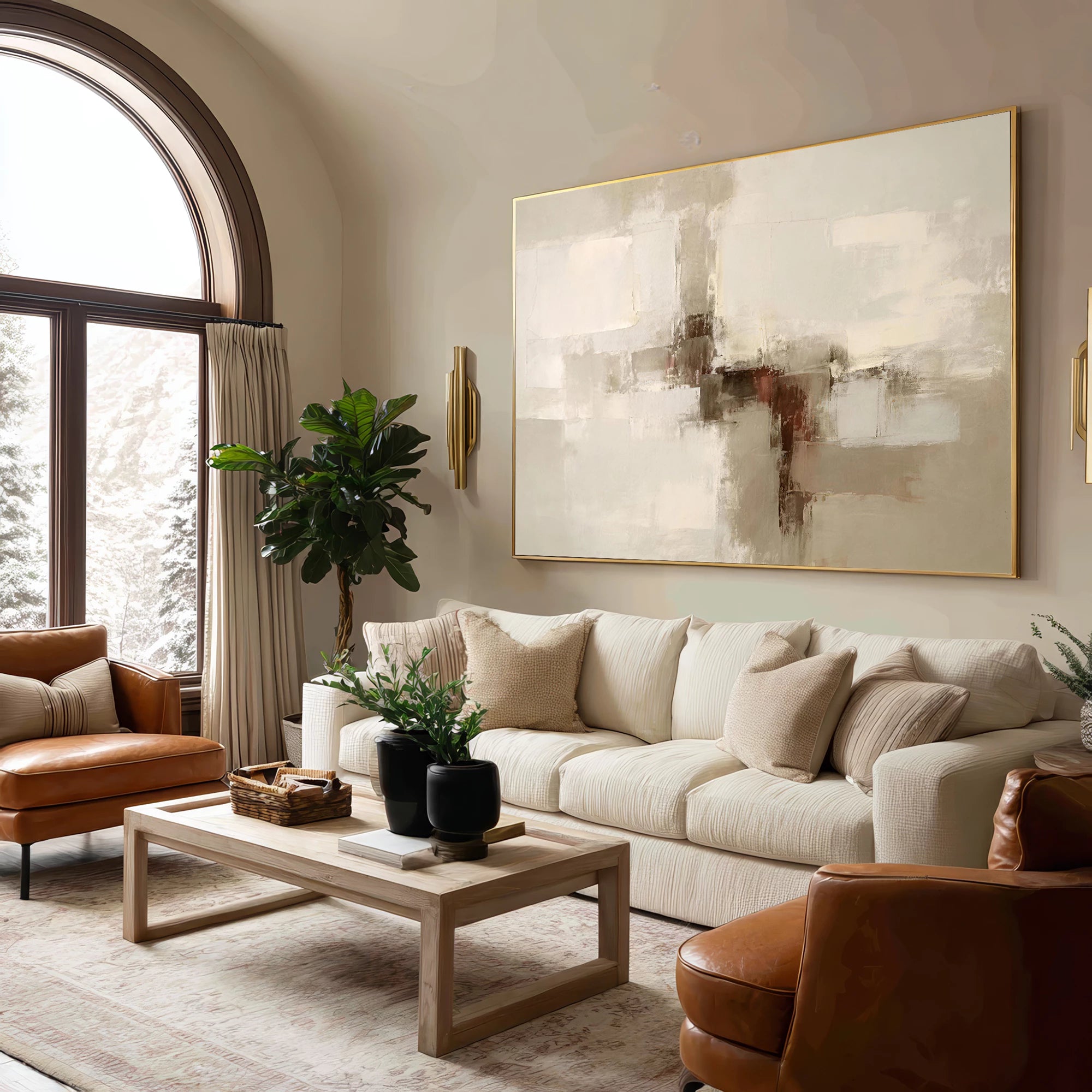 Wabi-Sabi Neutral Abstract Wall Art #WA62