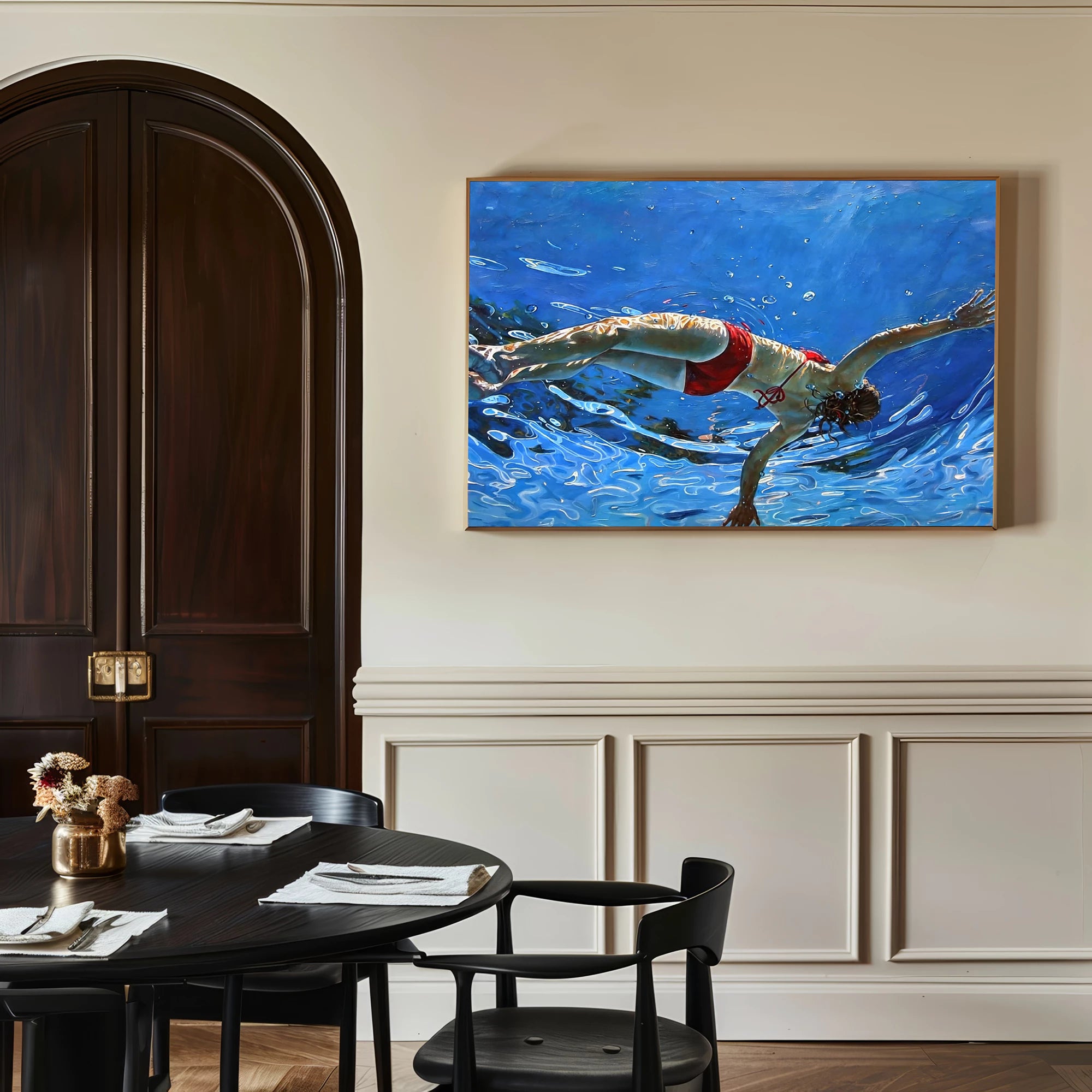 Coastal Red Bikini Canvas Art #AB328