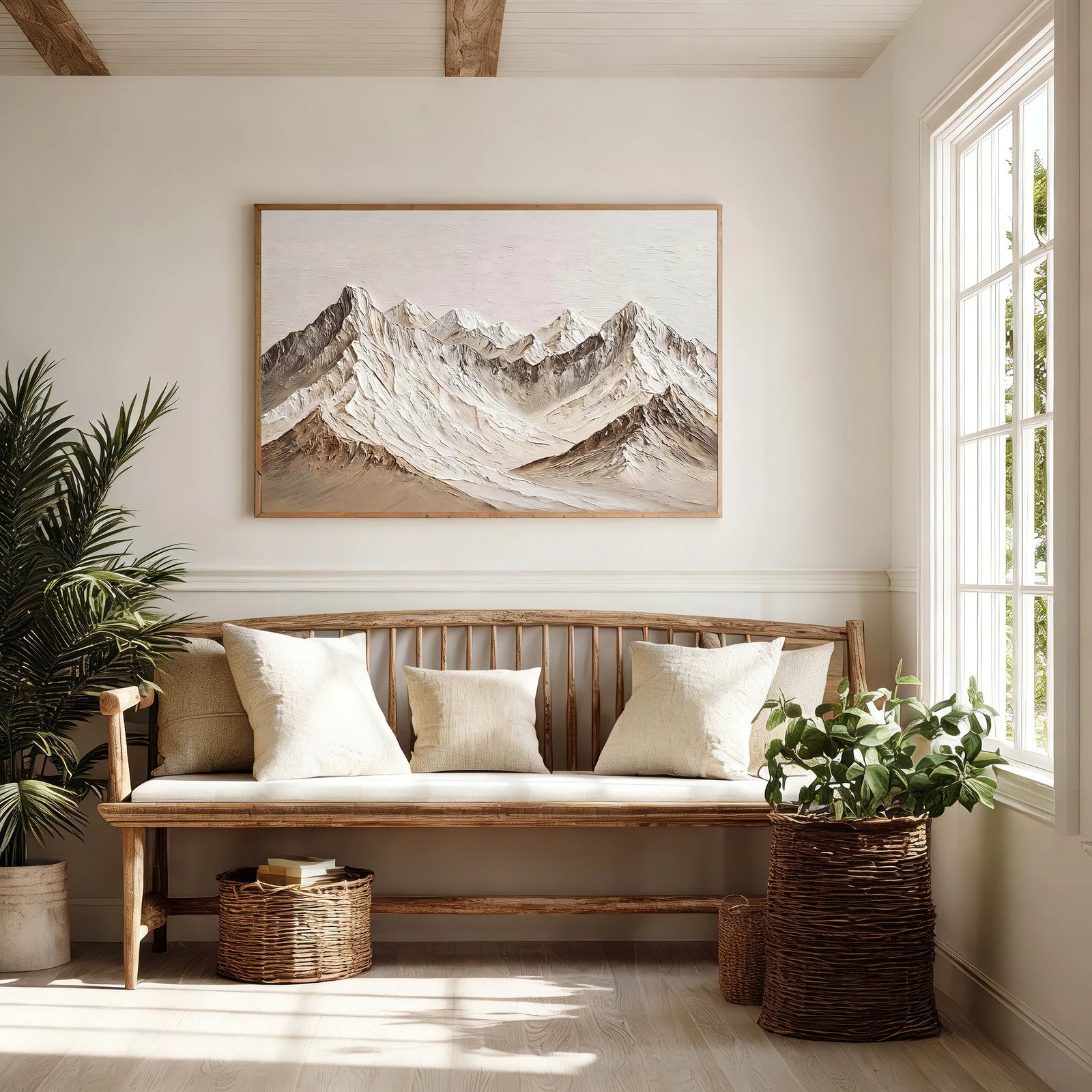 Minimalist Mountain Impasto Oil Painting #FT68