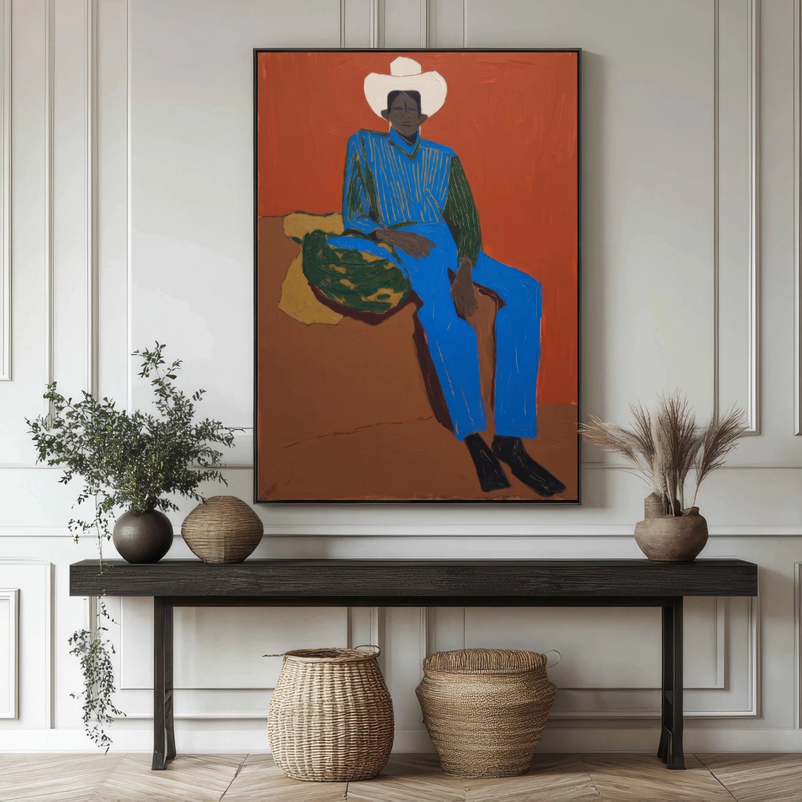 Modern Western Cowboy Art Minimalist Wall Decor #AB547