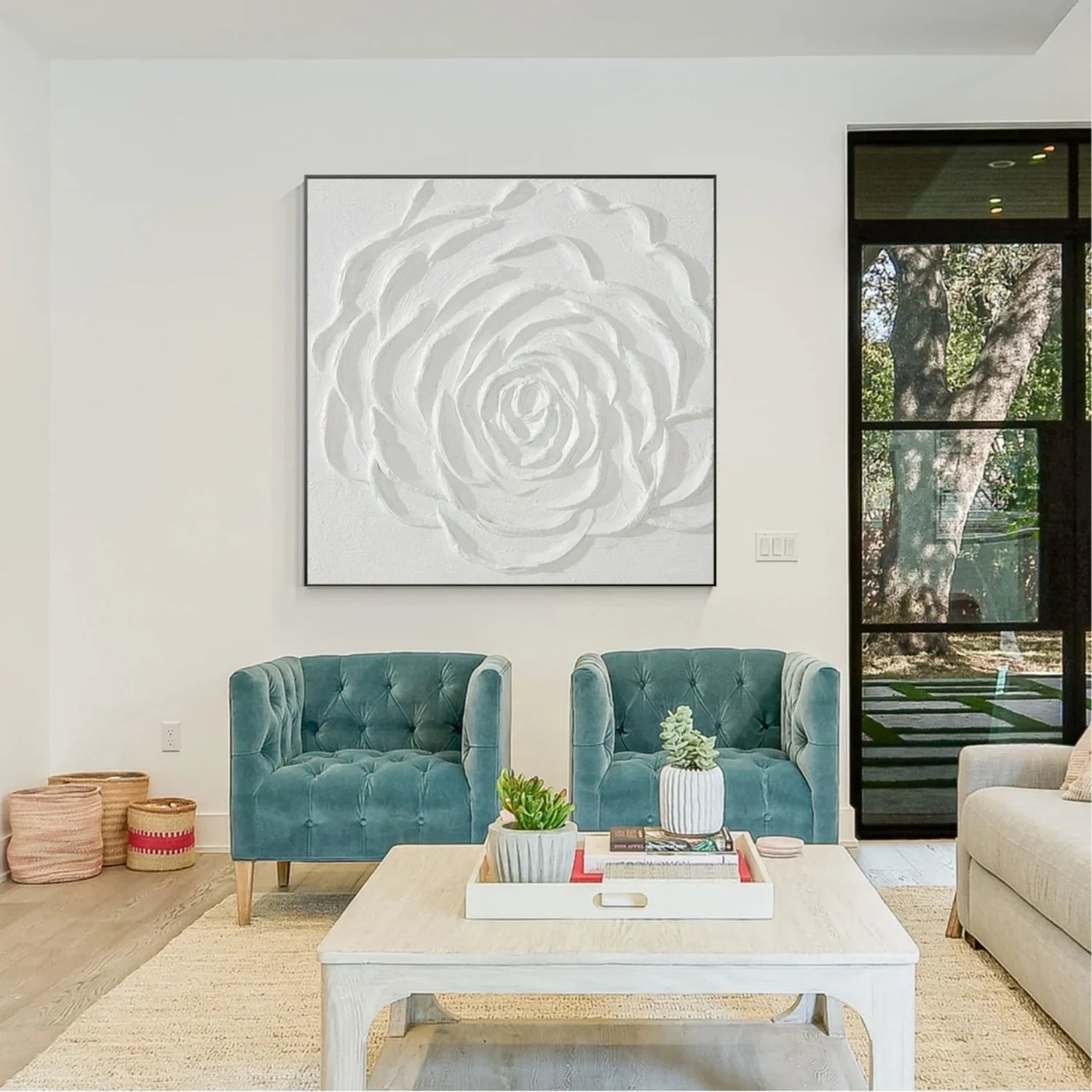 Flower & Tree Abstract_Textured Wall Art #FT133