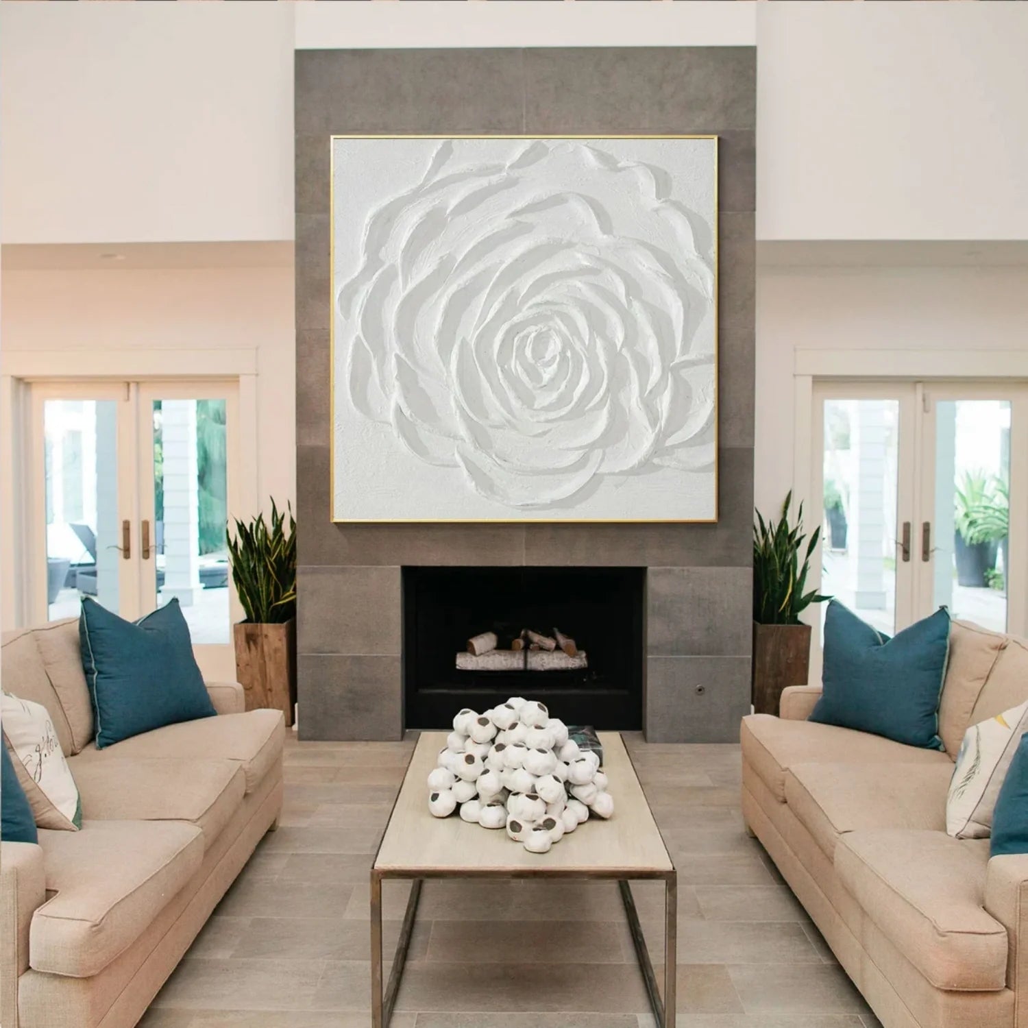 Flower & Tree Abstract_Textured Wall Art #FT133