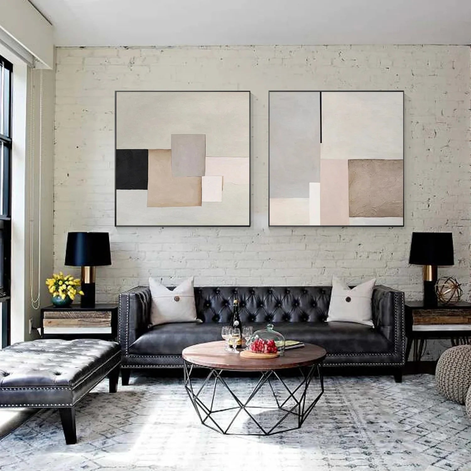 Abstract Canvas Art Set of 2 #WA635