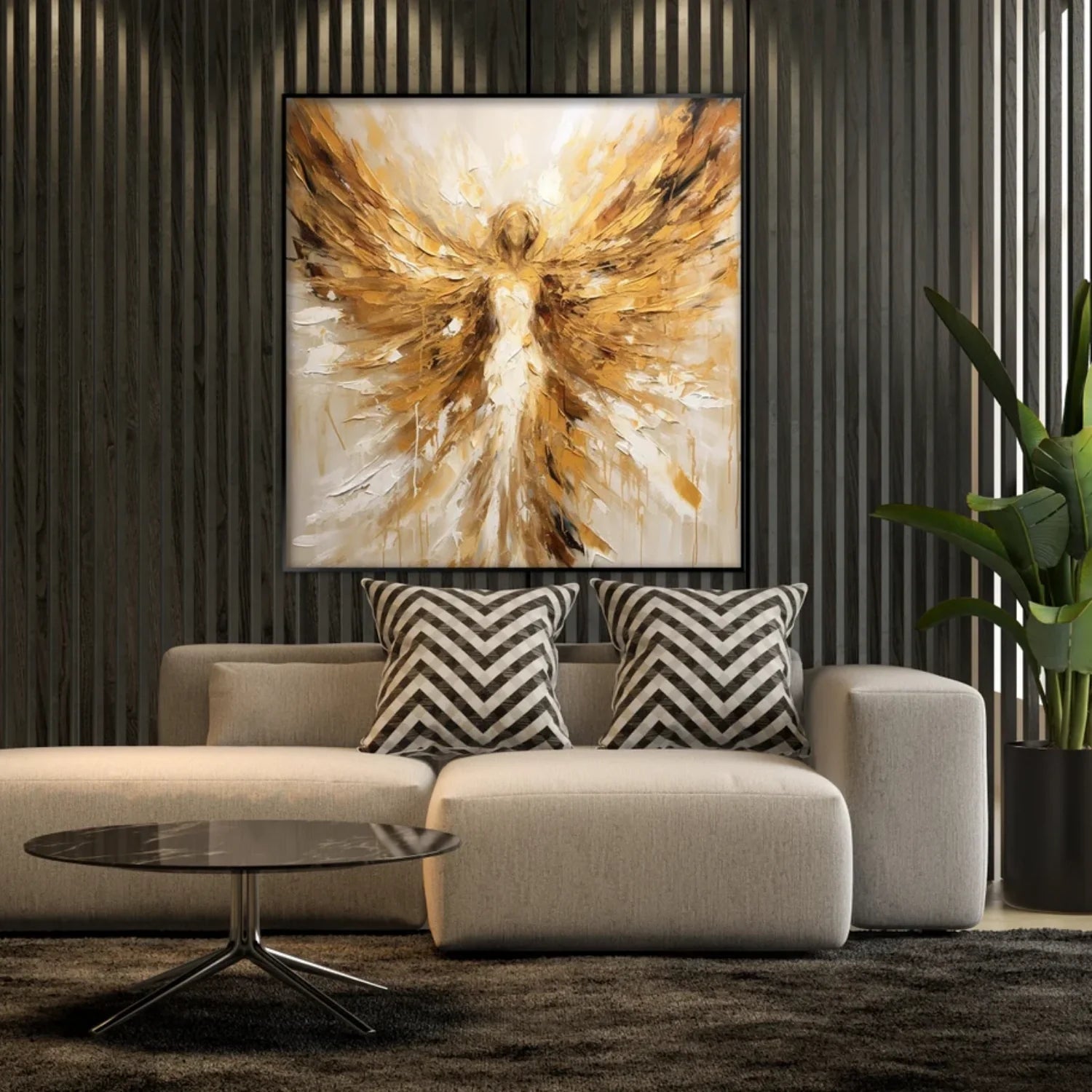 Abstract Angel Wing Textured Painting #AB046