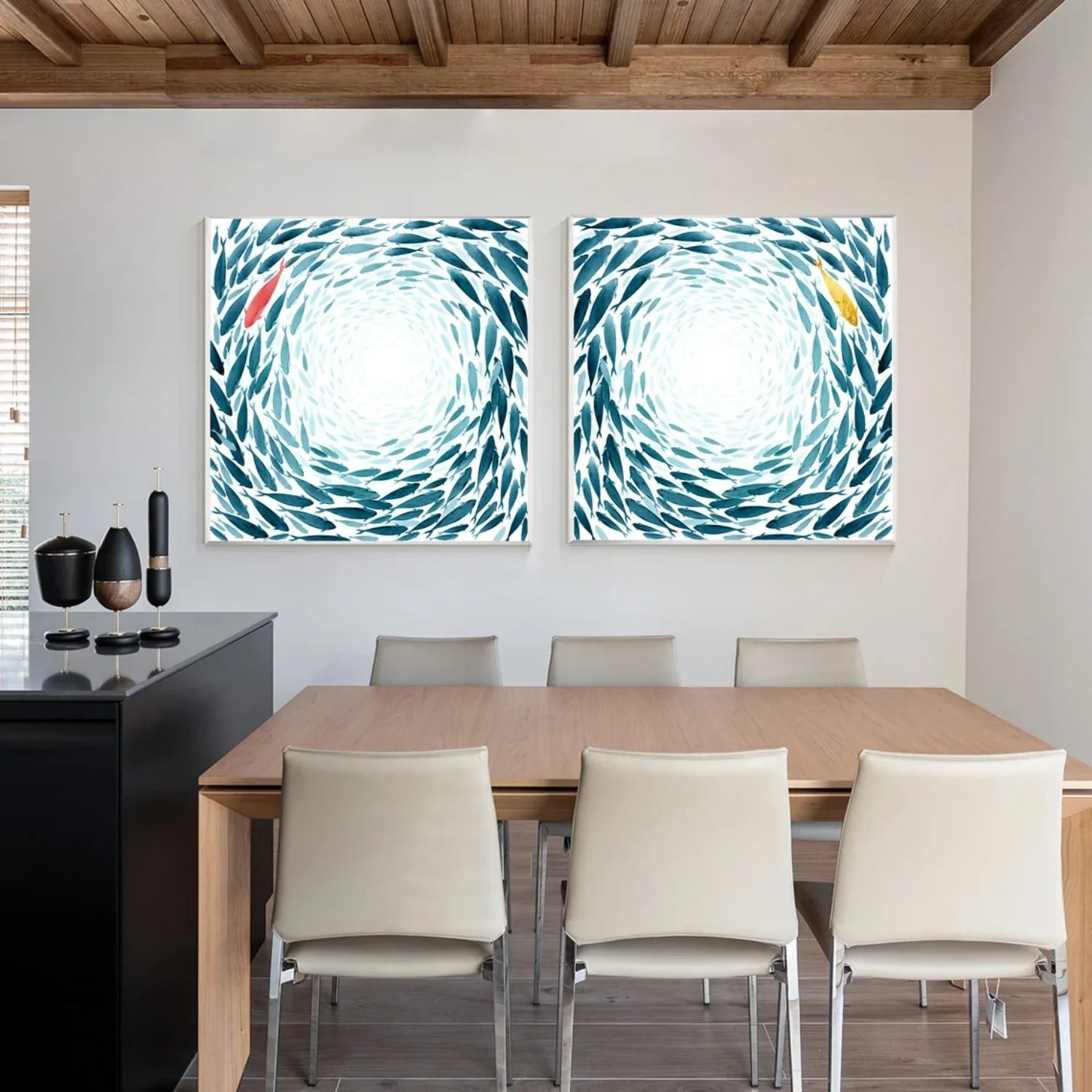 Abstract Canvas Art Set of 2 #WA636