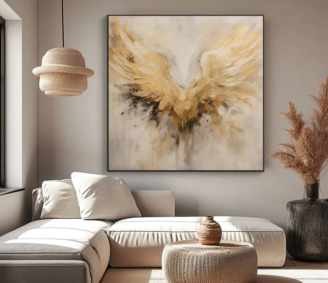 Abstract Angel Wing Textured Painting #AB047
