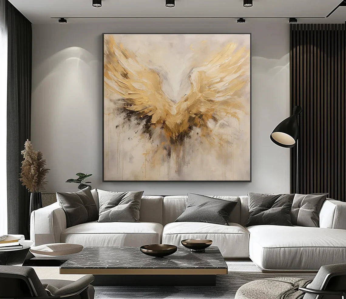 Abstract Angel Wing Textured Painting #AB047