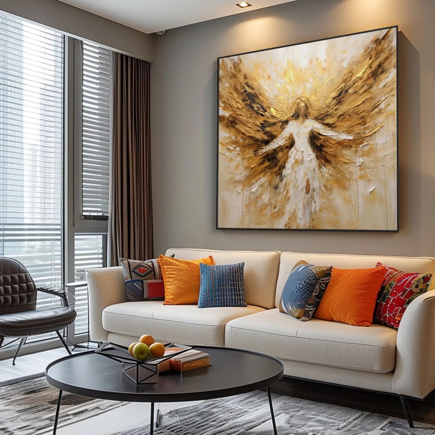 Abstract Angel Wing Textured Painting #AB048