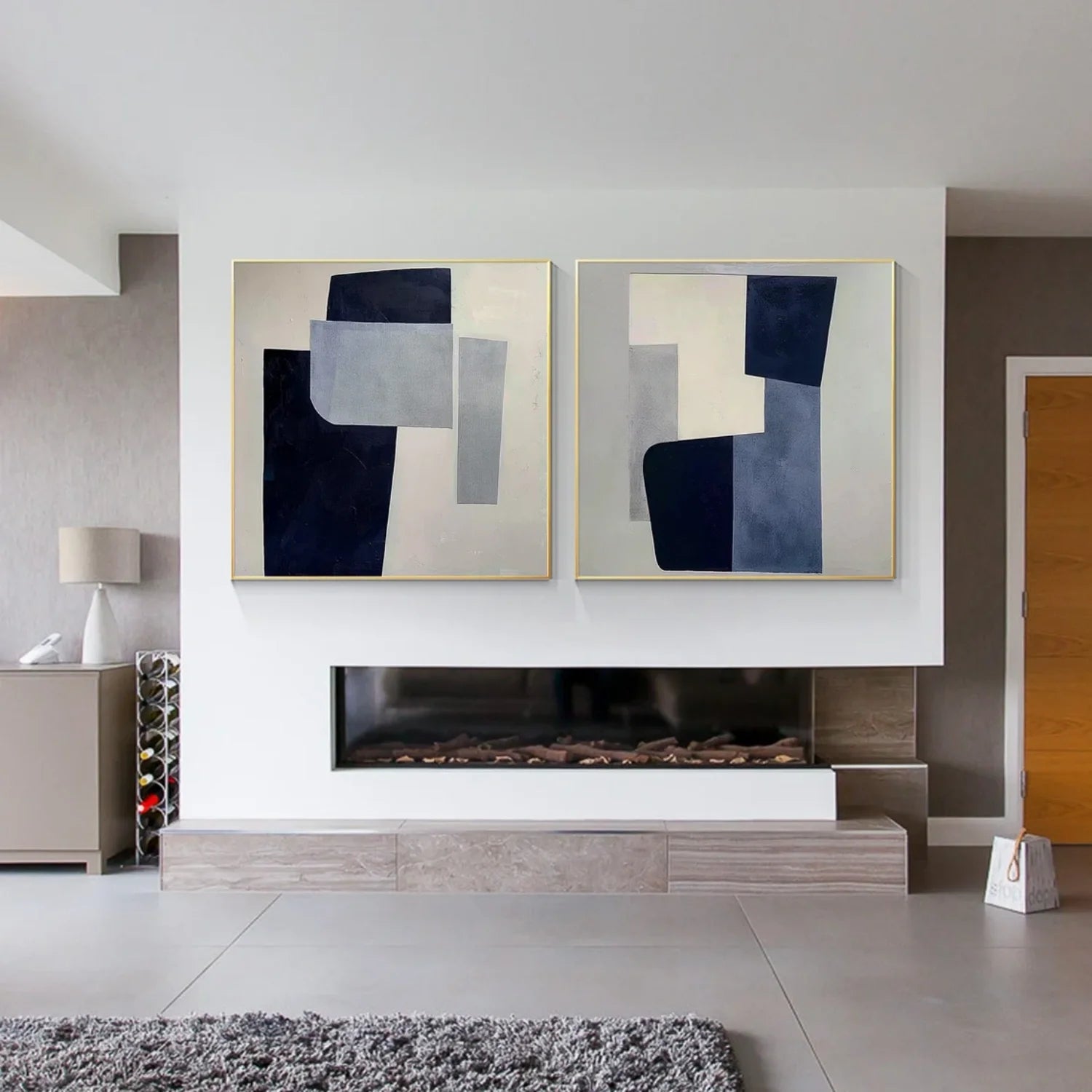 Abstract Canvas Art Set of 2 #WA632